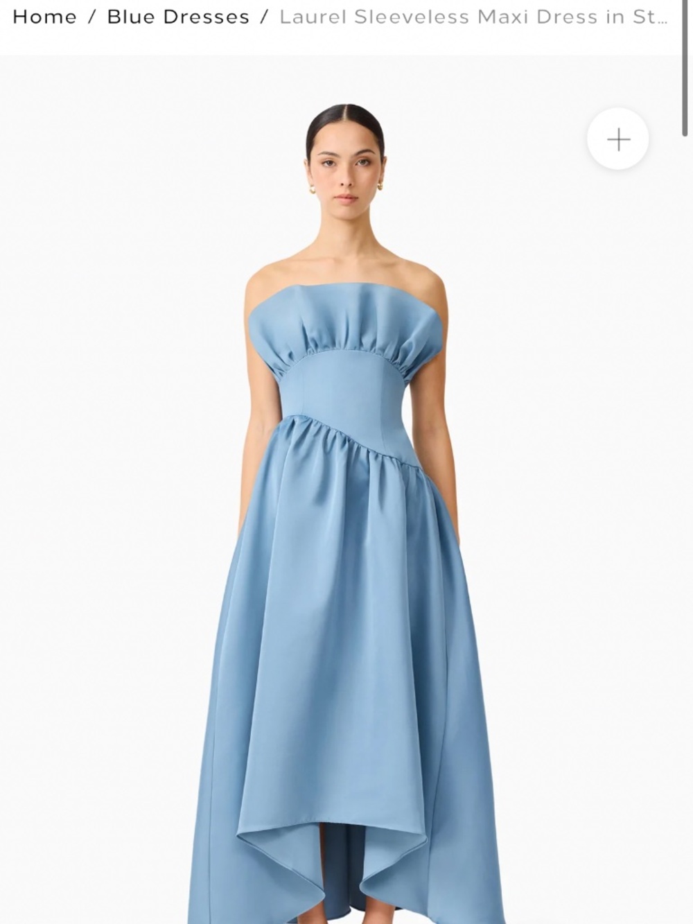 Laurel Sleeveless Maxi Dress in Steel Blue